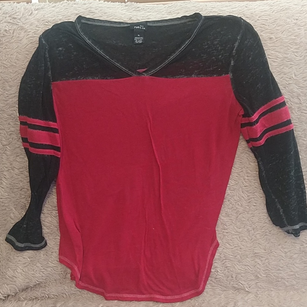 Baseball style blouse